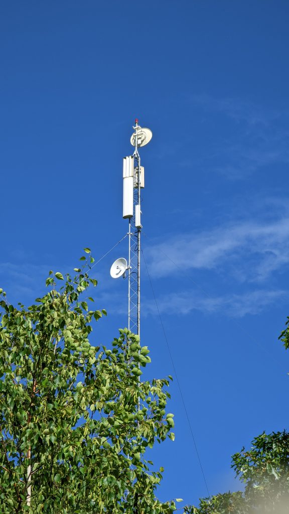 Close-up of a tower on a sunny day